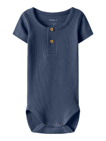 NAME IT Kortærmet Body Kab Vintage Indigo Melange