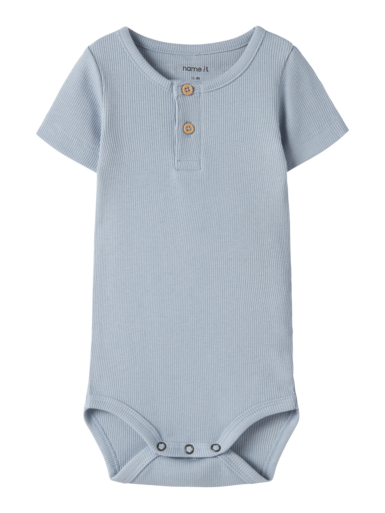 NAME IT Kortærmet Body Kab Blue Fog billede