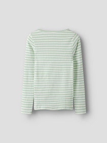 NAME IT Langærmet Rib Bluse Suraja Cloud Dancer