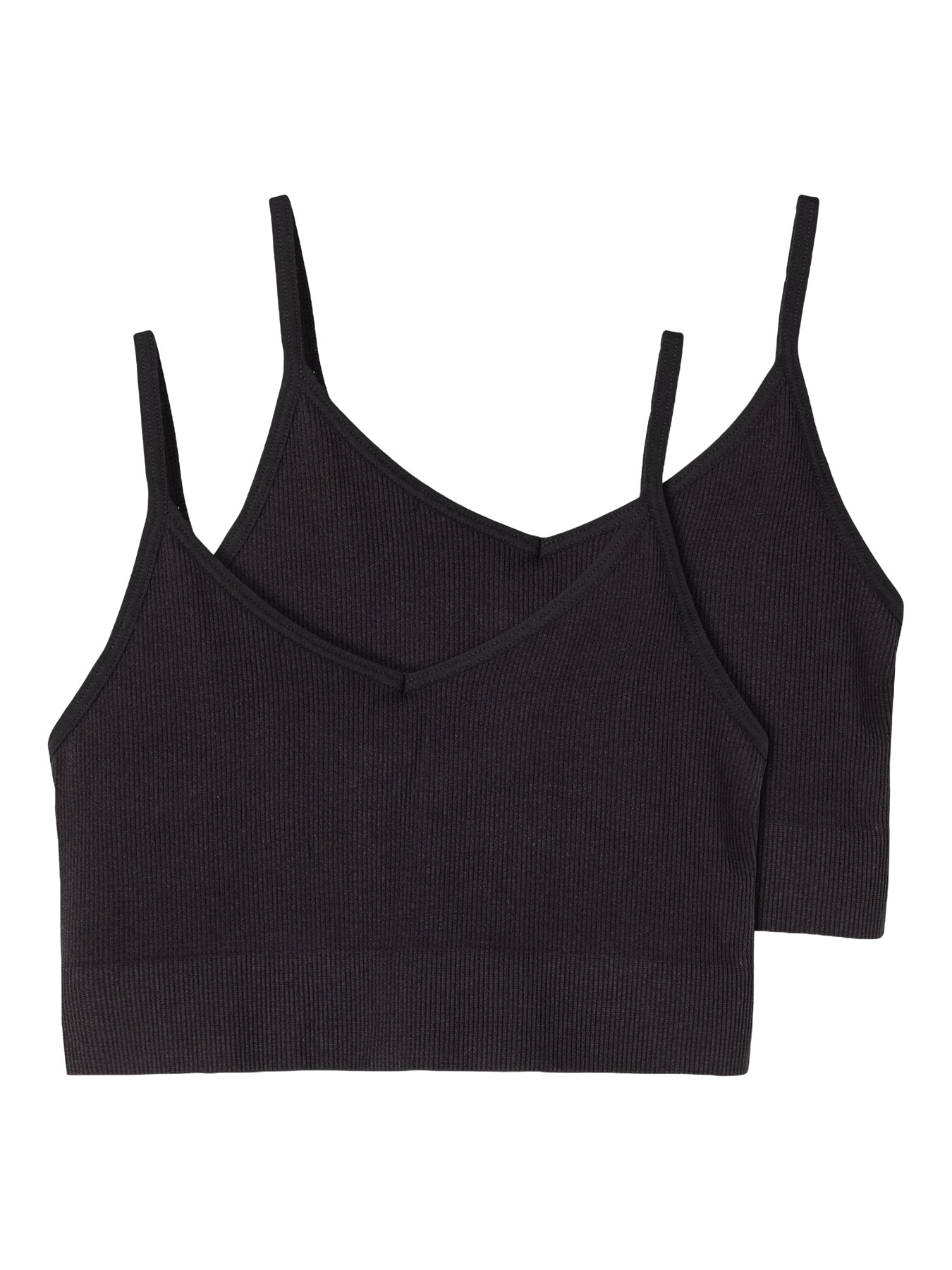 LMTD Bralette - 2-pak - Noos - NlfKailey - Sort