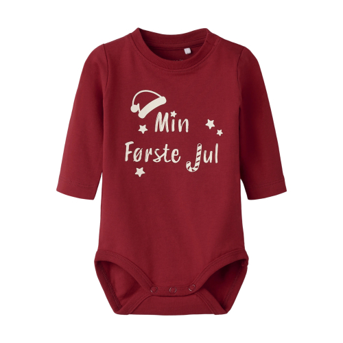 NAME IT Body Rajul Red Dahlia Min Første Jul