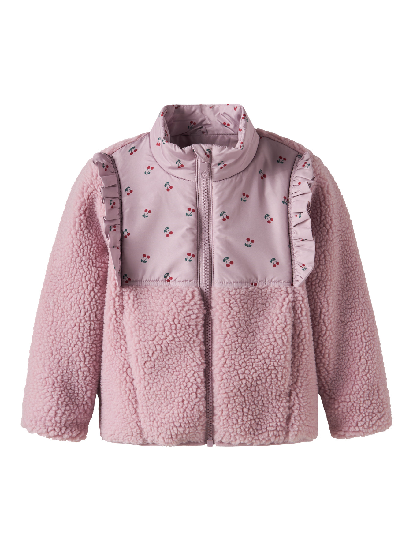 Name It Teddyjakke Keepsake Lilac Med Flæsedetaljer - Str. 2y 92cm