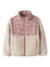 NAME IT Teddy Jakke Minna Whitecap Gray Strawberry