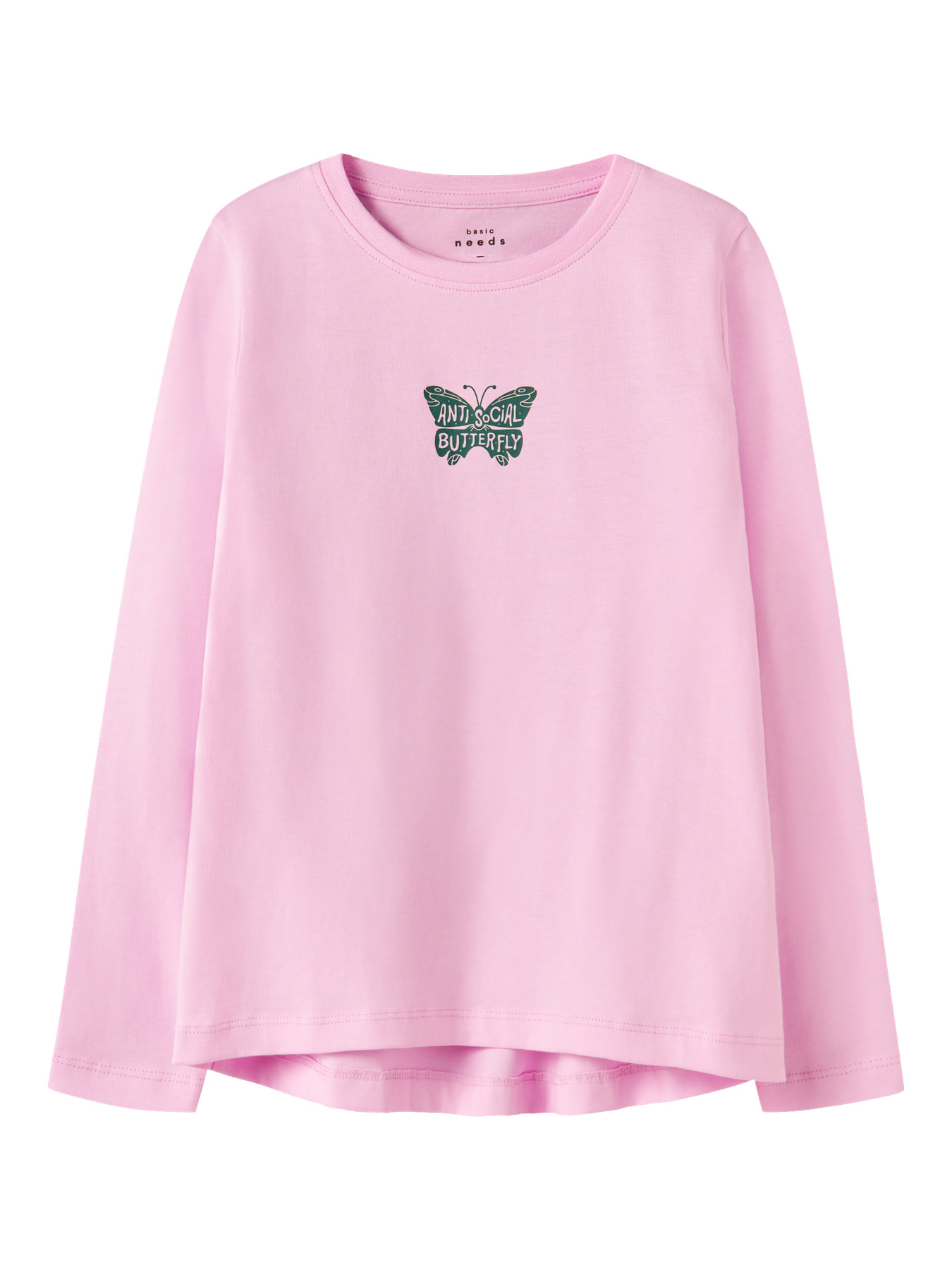 NAME IT Langærmet Løs Bluse Violet Sweet Dreams Butterfly