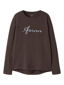 NAME IT Bluse Vix Seal Brown Amour