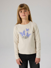 NAME IT Bluse Vix Pumice Stone Dot Butterflies