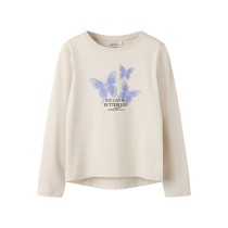 NAME IT Bluse Vix Pumice Stone Dot Butterflies