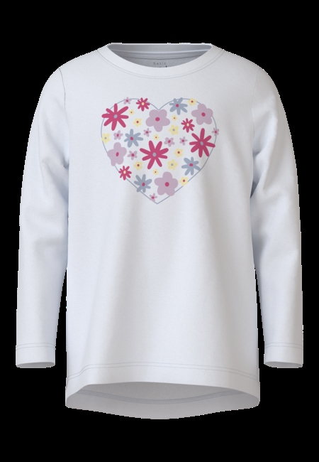 NAME IT Langærmet Løs Bluse Violet Bright White