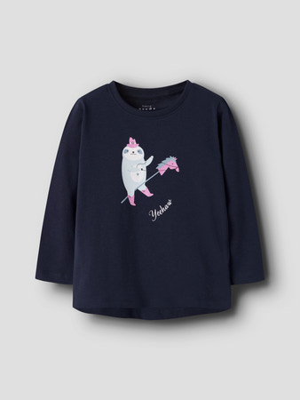 NAME IT Langærmet Bluse Vix Navy Blazer Yeehaw