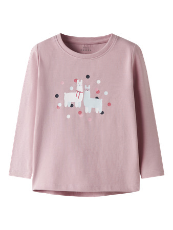 NAME IT Langærmet Bluse Vix Burnished Lilac Lama