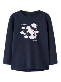 NAME IT Bluse Vix Navy Blazer Happy Unicorn