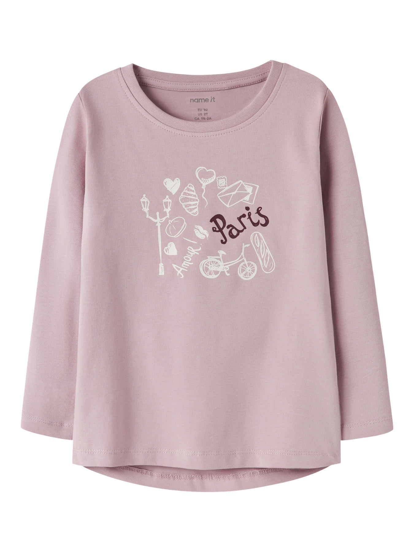 NAME IT Bluse Vix Keepsake Lilac Paris billede