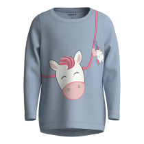 NAME IT Bluse Vix Subdued Blue Unicorn Bag