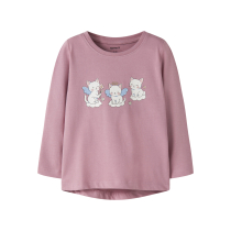 NAME IT Langærmet Bluse Vix Lilas Cats