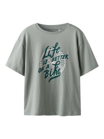 NAME IT T-shirt Vango Slate Gray Bike