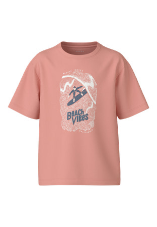 NAME IT T-shirt Vagno Peach Pearl Beach Palms