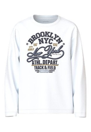 NAME IT Bluse Vagno Bright White Track Field