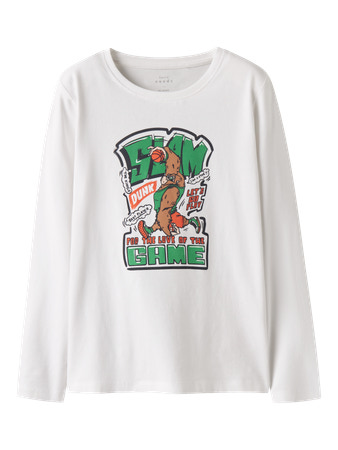 NAME IT Bluse Vux Bright White Slam Game