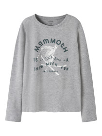 NAME IT Langærmet Bluse Vux Grey Melange Snow