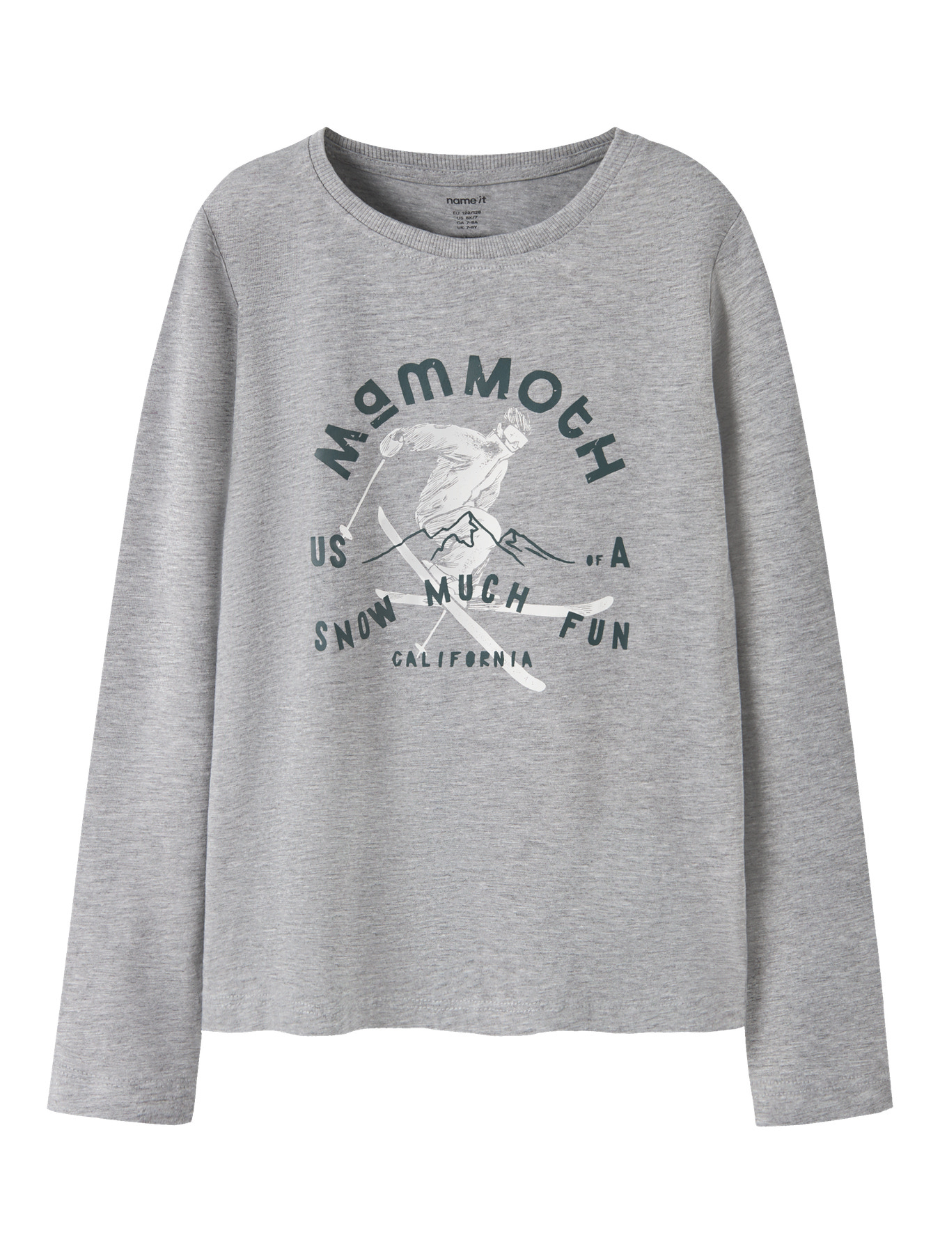 NAME IT Langærmet Bluse Vux Grey Melange Snow