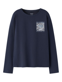 NAME IT Langærmet Bluse Vux Navy Blazer Golden