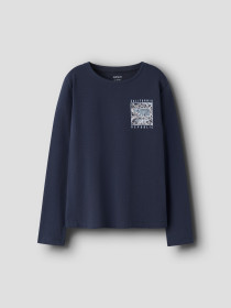 NAME IT Langærmet Bluse Vux Navy Blazer Golden