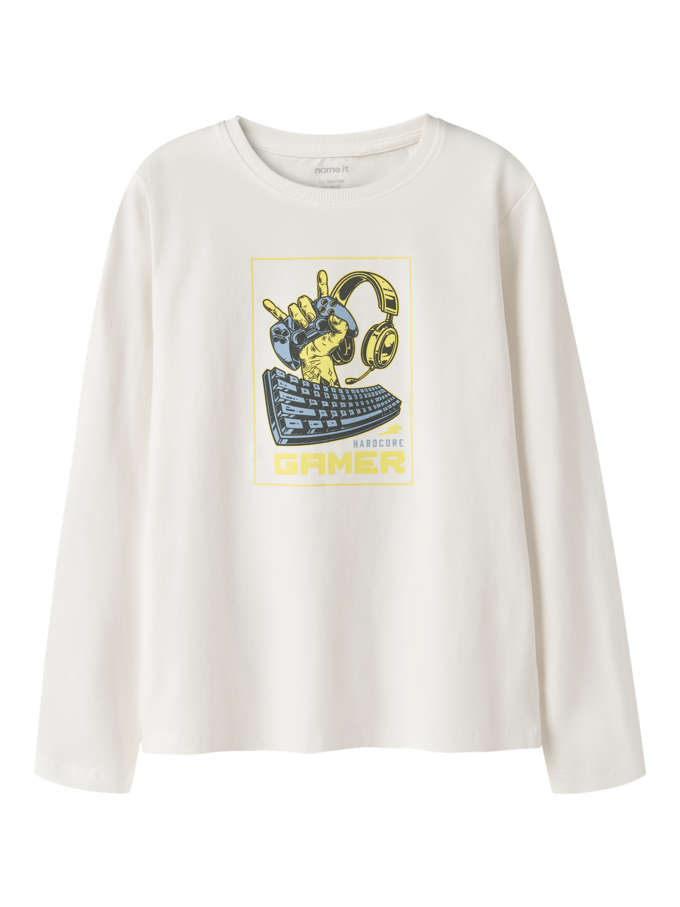 NAME IT Langærmet Bluse Vux Cloud Dancer Gamer