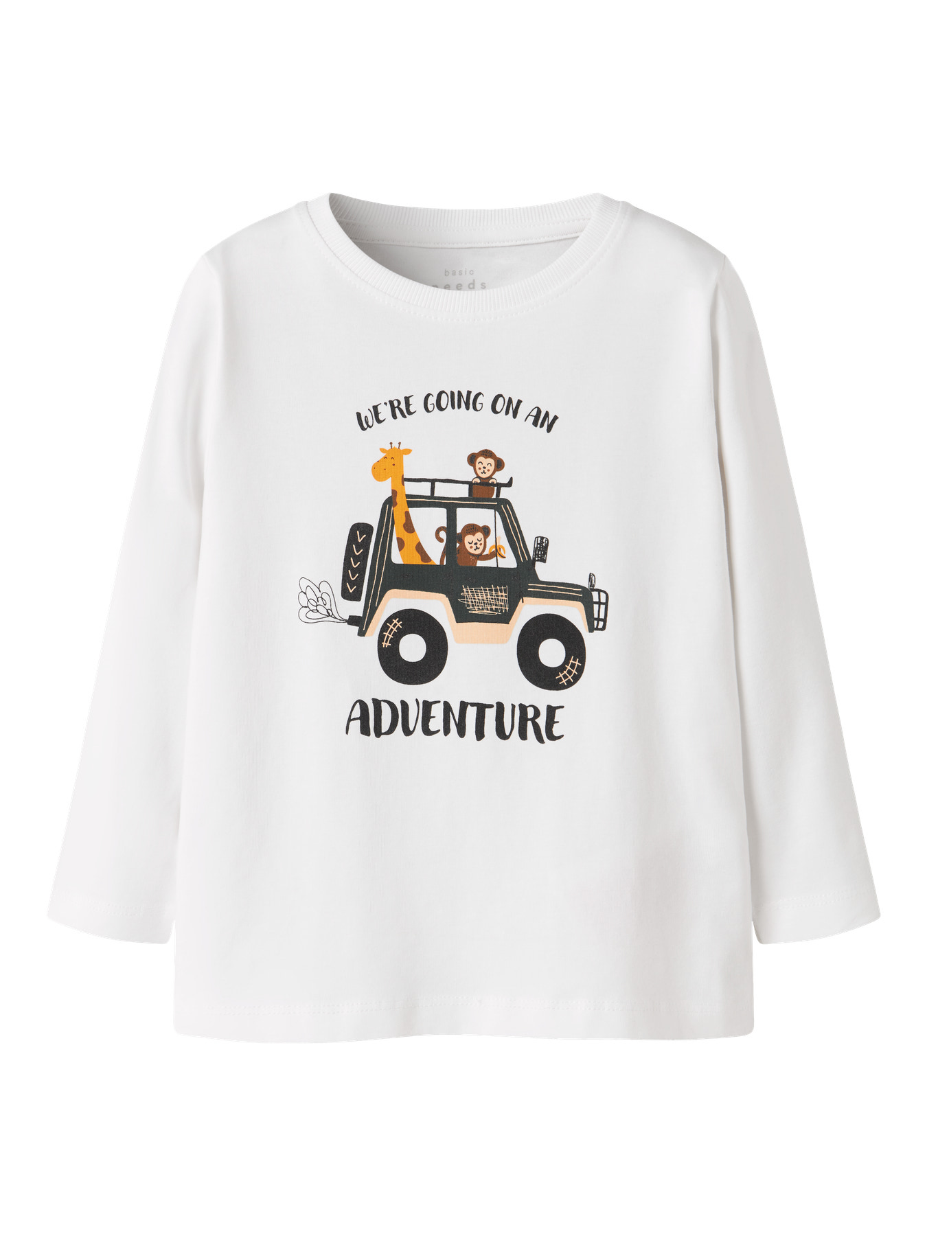 NAME IT Bluse Vux Bright White Jungle Car billede