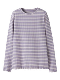 NAME IT Bluse Vemma Lavender Gray Lilac Marble Stripe