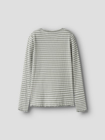 NAME IT Nkfvemma Ls Slim Top - Shadow Cloud Dancer