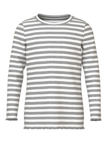 NAME IT Langærmet Bluse Vemma Grey Melange Cloud Dancer