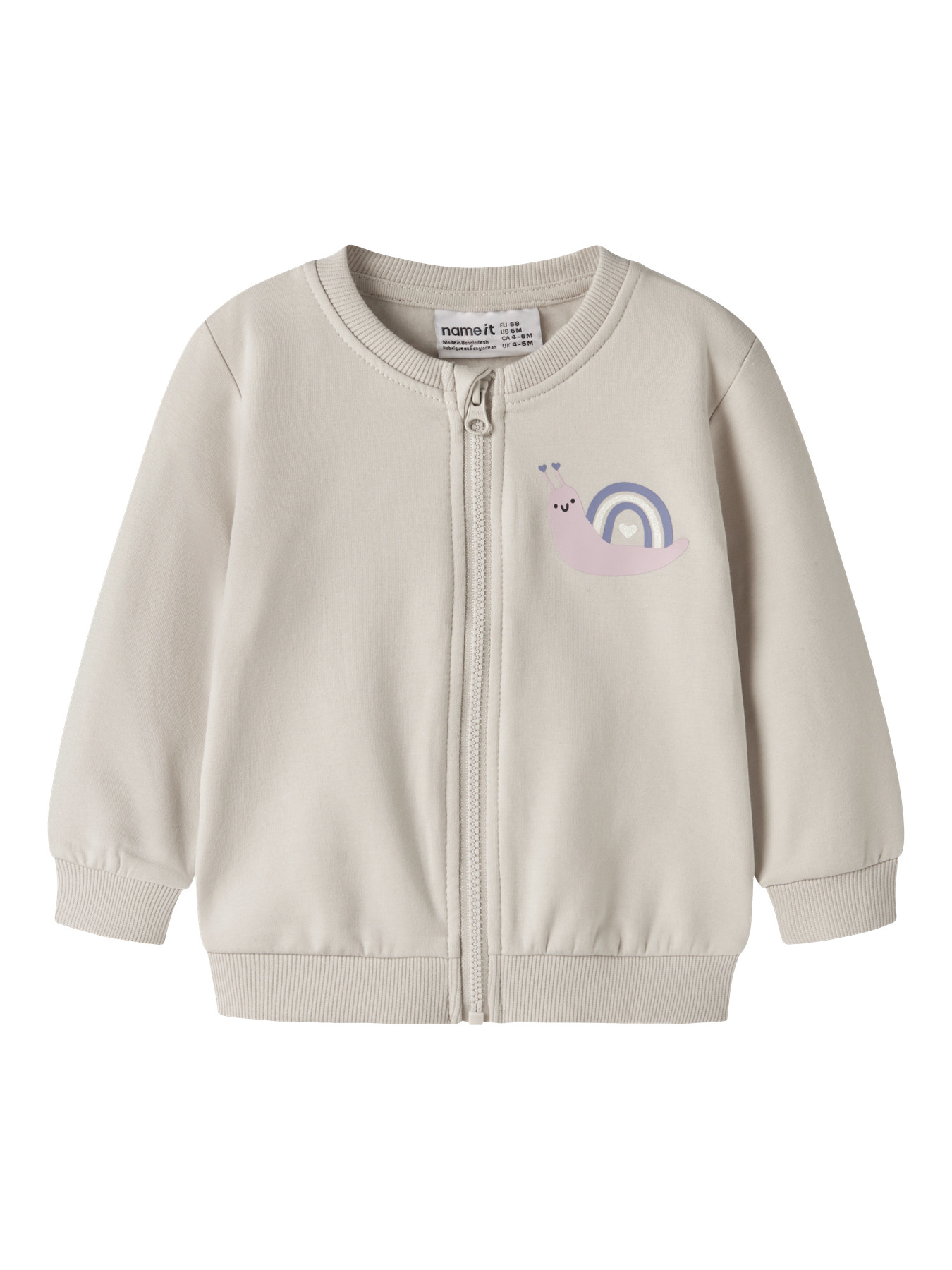 Name It Cardigan - NbfVrillie - Pumice Stone/Snail