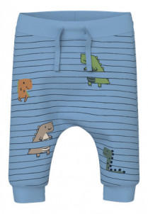 NAME IT Bukser Vroels Dusk Blue Dino Stripes