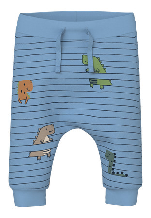 NAME IT Bukser Vroels Dusk Blue Dino Stripes