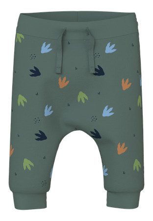 NAME IT Bukser Vroel- Dark Forest Dino Footprints
