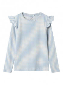 NAME IT Langærmet Bluse Tesilla Subdued Blue Jet Stream