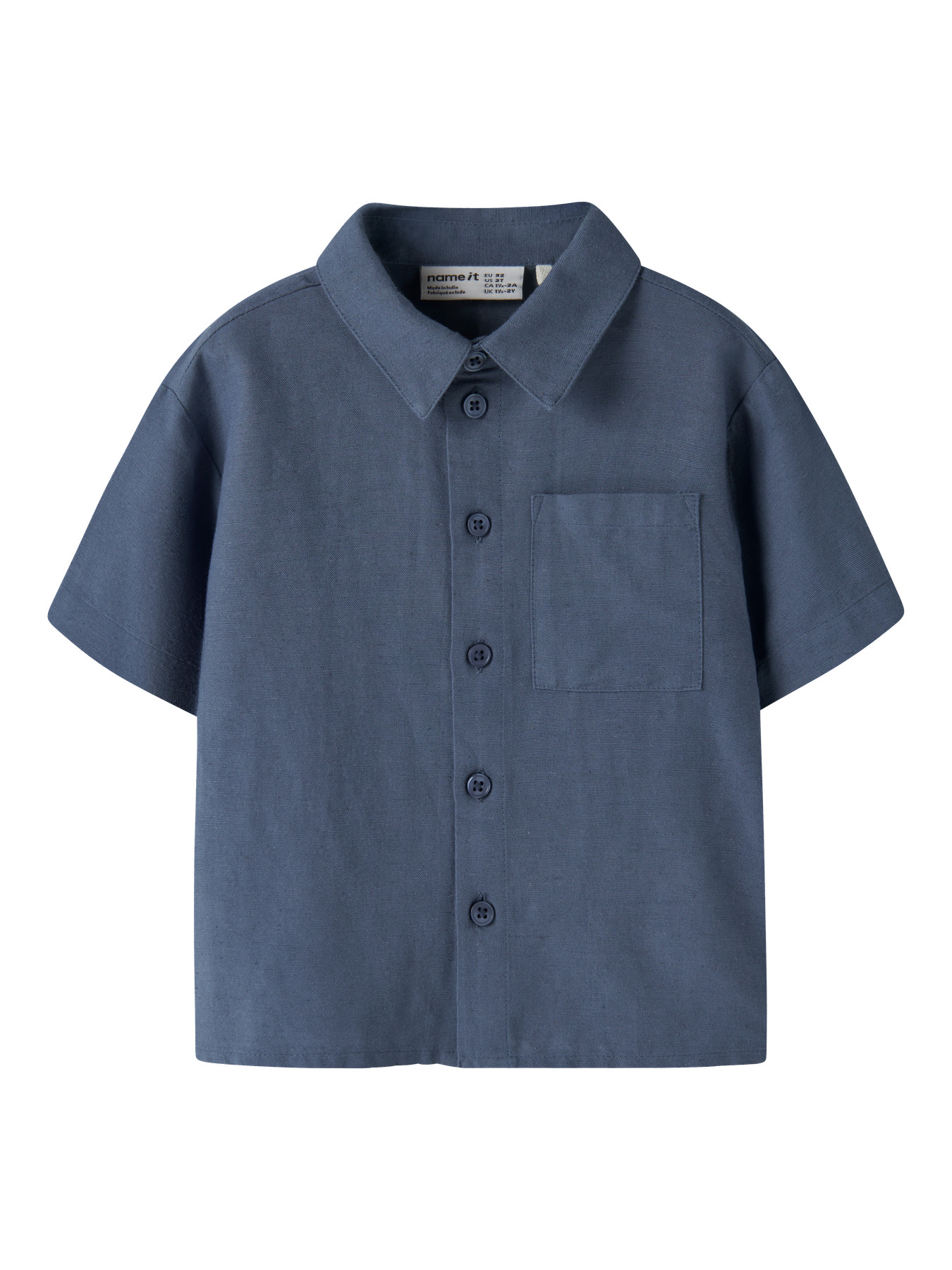 NAME IT Kortærmet Skjorte Faher Vintage Indigo