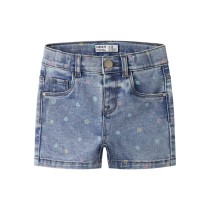NAME IT Denim Shorts Salli Medium Blue Denim Flower
