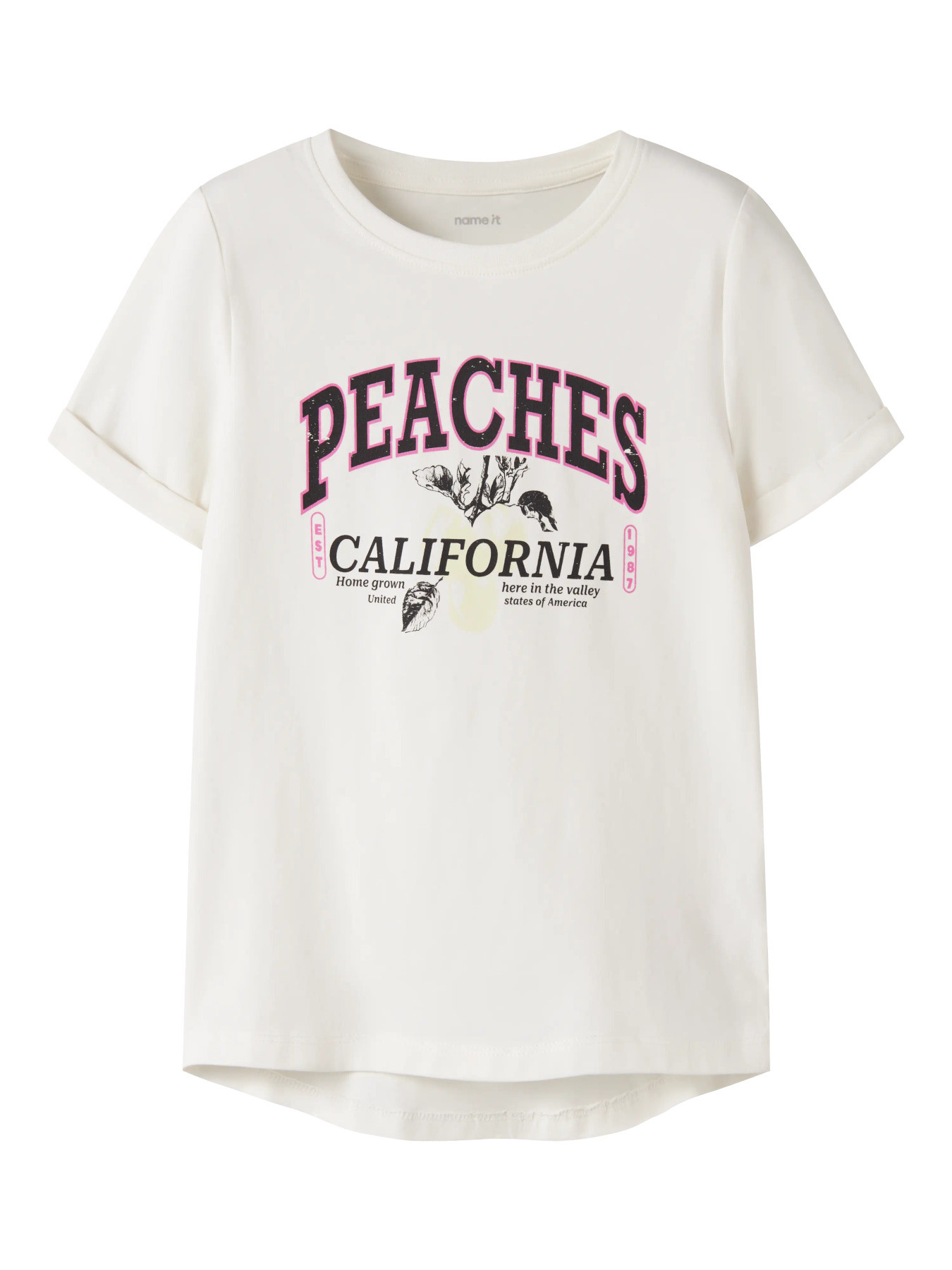 NAME IT T-shirt Vix Cloud Dancer Peaches billede