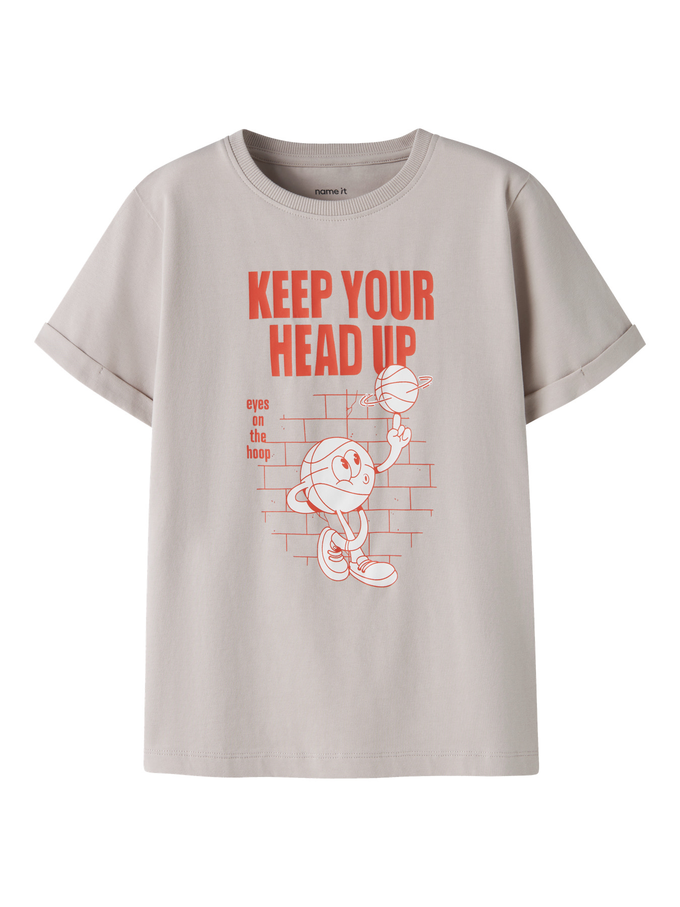 Name It T-shirt - NkmVux - Chateau Gray/Head Up