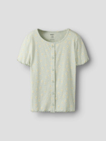 NAME IT Top Vemia Pale Aqua Flowers