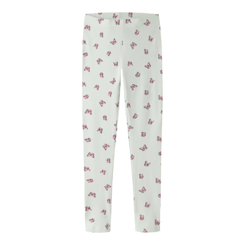 Name It Leggings - NkfVivian - Pale Aqua/Small Butterflies AOP