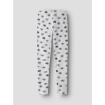 NAME IT Leggings Vivian Light Grey Melange Flowers