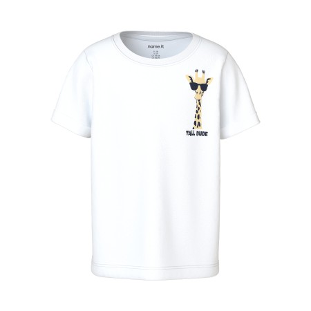 Name It T-shirt - NmmVux - Bright White/Giraffe