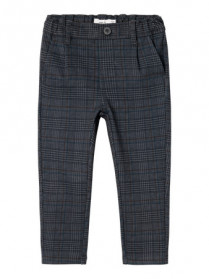 NAME IT Comfort Chino Bukser Silas Dark Grey Checks