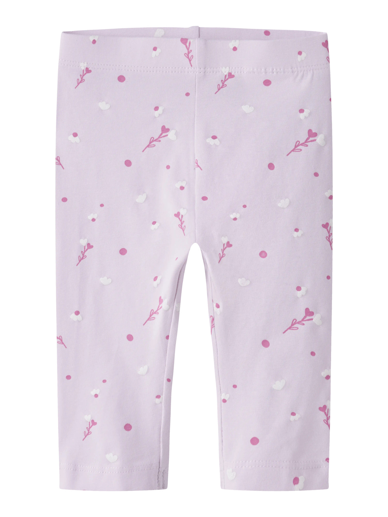 Name It Leggings - NmfVivian - Lavender Fog/White