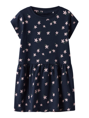 NAME IT Kortærmet Kjole Vilinse Navy Blazer Flowers