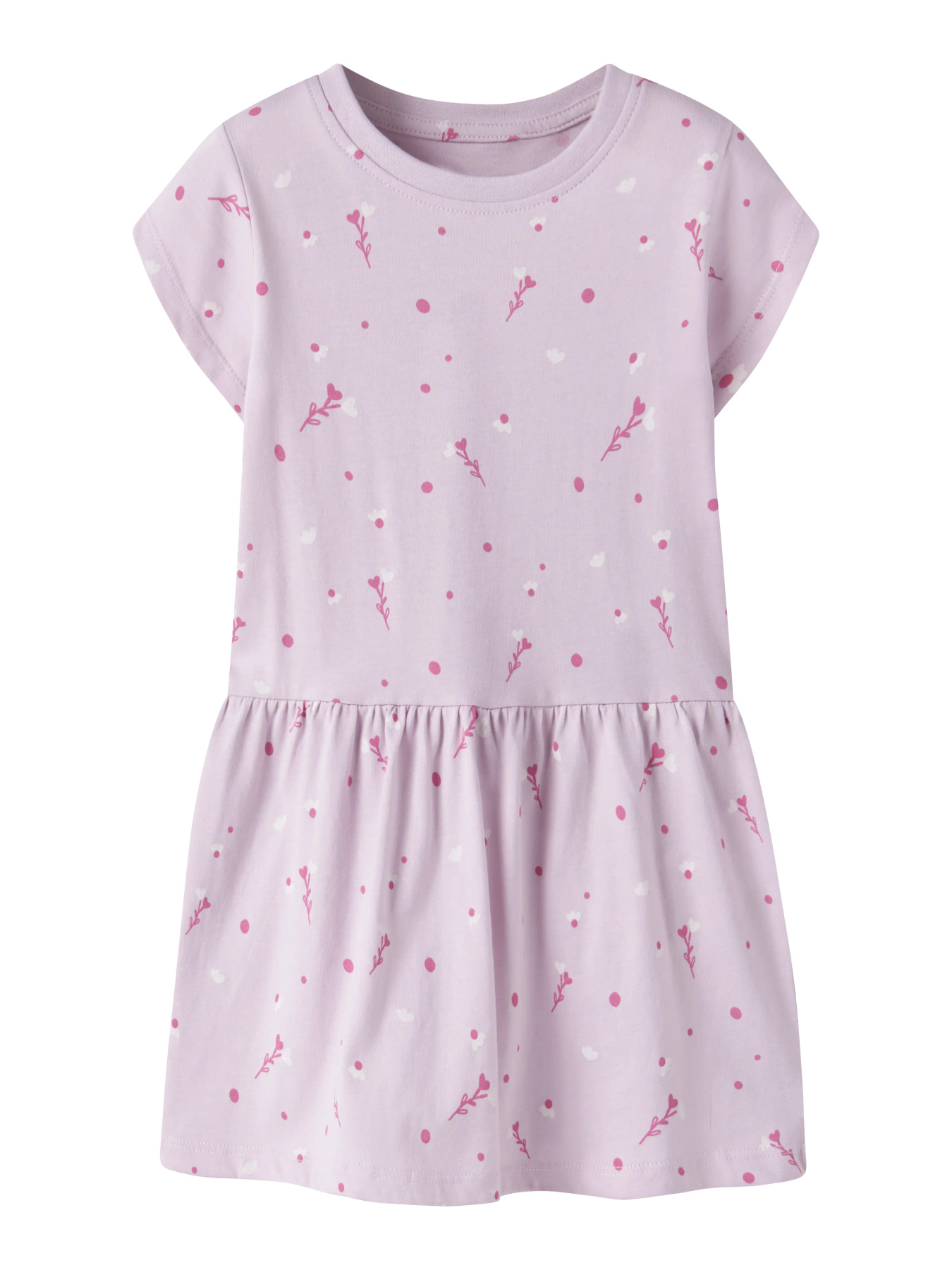 Name It Kjole - NmfVilinse - Lavender Fog/White Florals