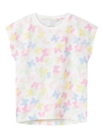 NAME IT T-shirt Vigga Bright White Butterflies