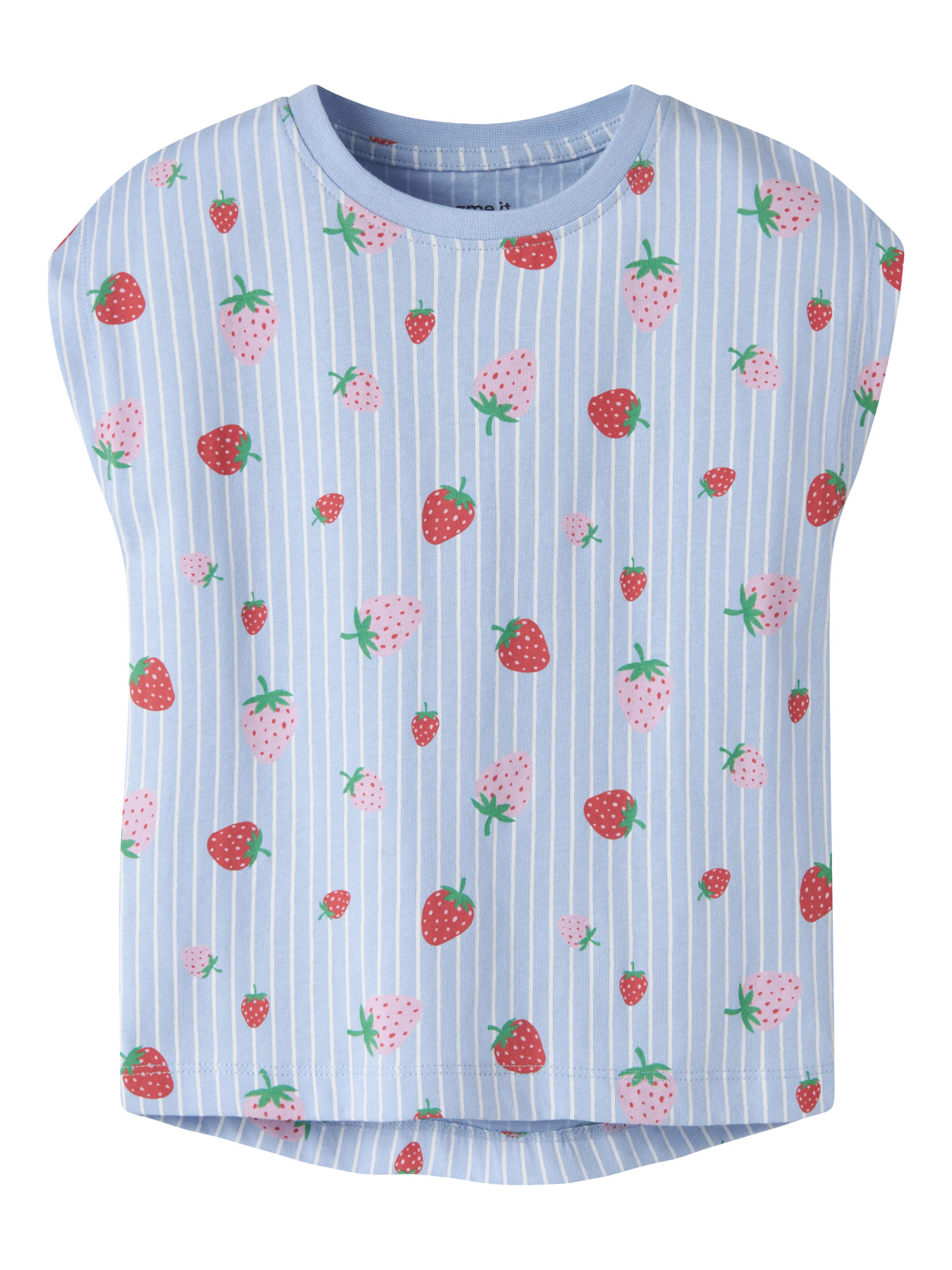 Name It T-shirt - NmfVigga - Chambray Blue/Striped